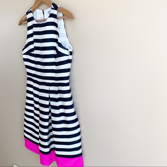 Eliza J stripe fit and flare cocktail RELISTED - Picture 6 of 13